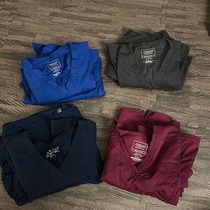 Scrub sets- variety of colors. S top, XS bottom